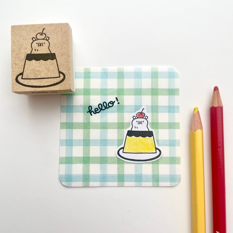 布丁 橡皮擦印章 - 印章/印台 - 橡胶 白色