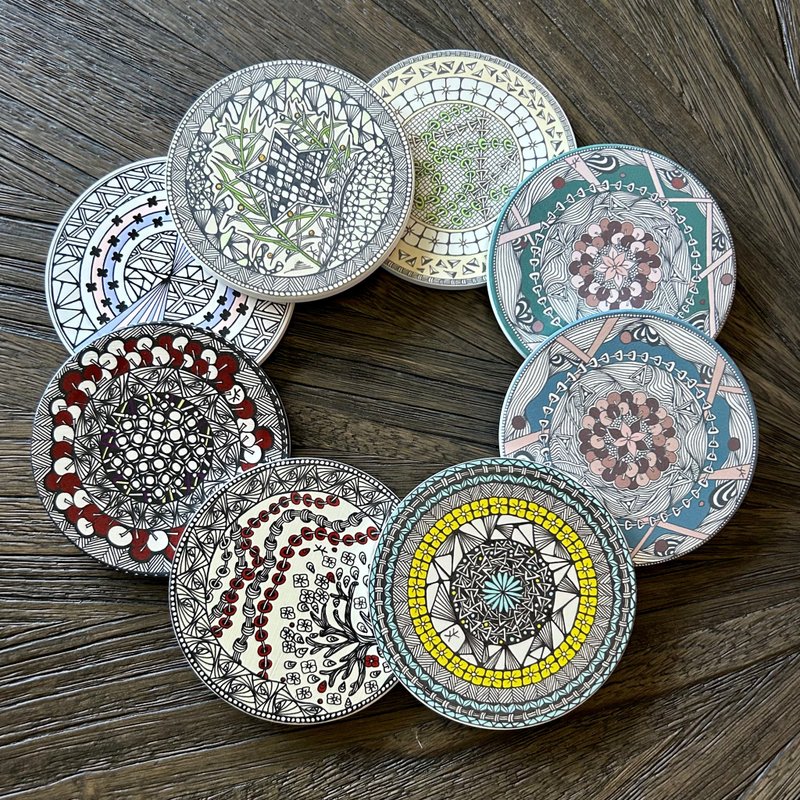 旅程回归。陶瓷杯垫/ Art Market - 摆饰 - 陶 多色