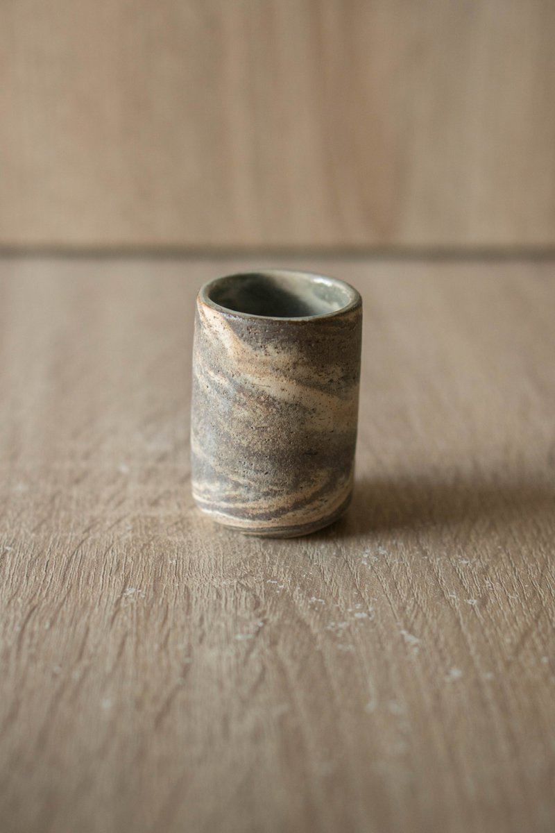 岩石纹小闻香杯 | 小品杯 | 茶杯 | 清酒杯 - 茶具/茶杯 - 陶 咖啡色
