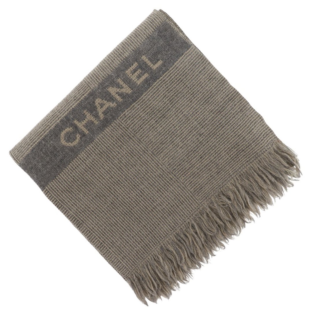 [日本直送] CHANEL 标志围巾 羊毛灰/米色 男女通用 [二手] - 围巾/披肩 - 羊毛 灰色