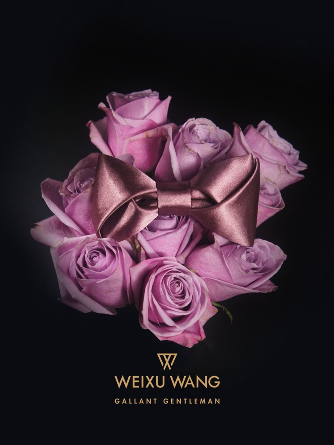 WEIXUWANG玫瑰系列原创手工领结婚礼煲呔bowtie - 领结/领巾 - 聚酯纤维 黑色