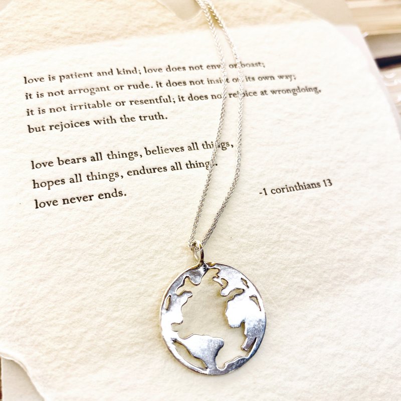 MIH金工首饰 | 地图 纯银项链 旅行系列 silver map necklace - 项链 - 纯银 银色