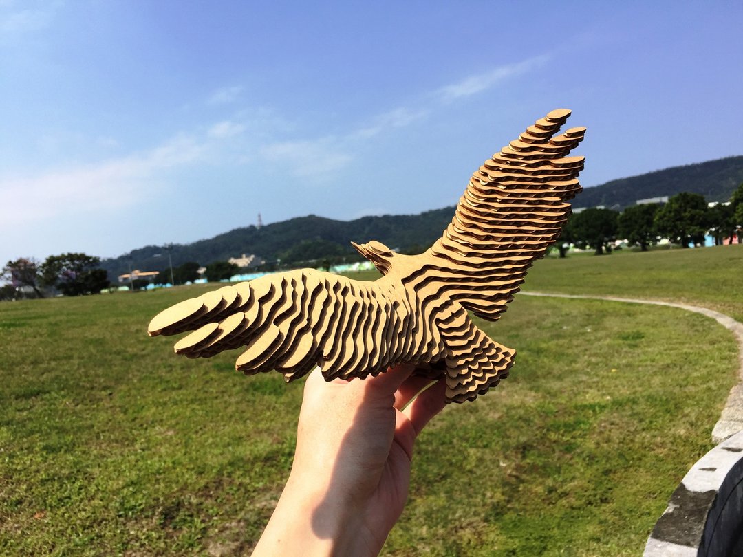 Contamo手作模型DIY材料包  野生动物系列-老鹰－大 - 木工/竹艺/纸艺 - 纸 