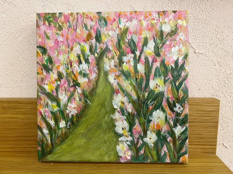 方形画框原画 / 梦境花田 Daylily - 老妈的画作系列 - 海报/装饰画/版画 - 其他材质 粉红色