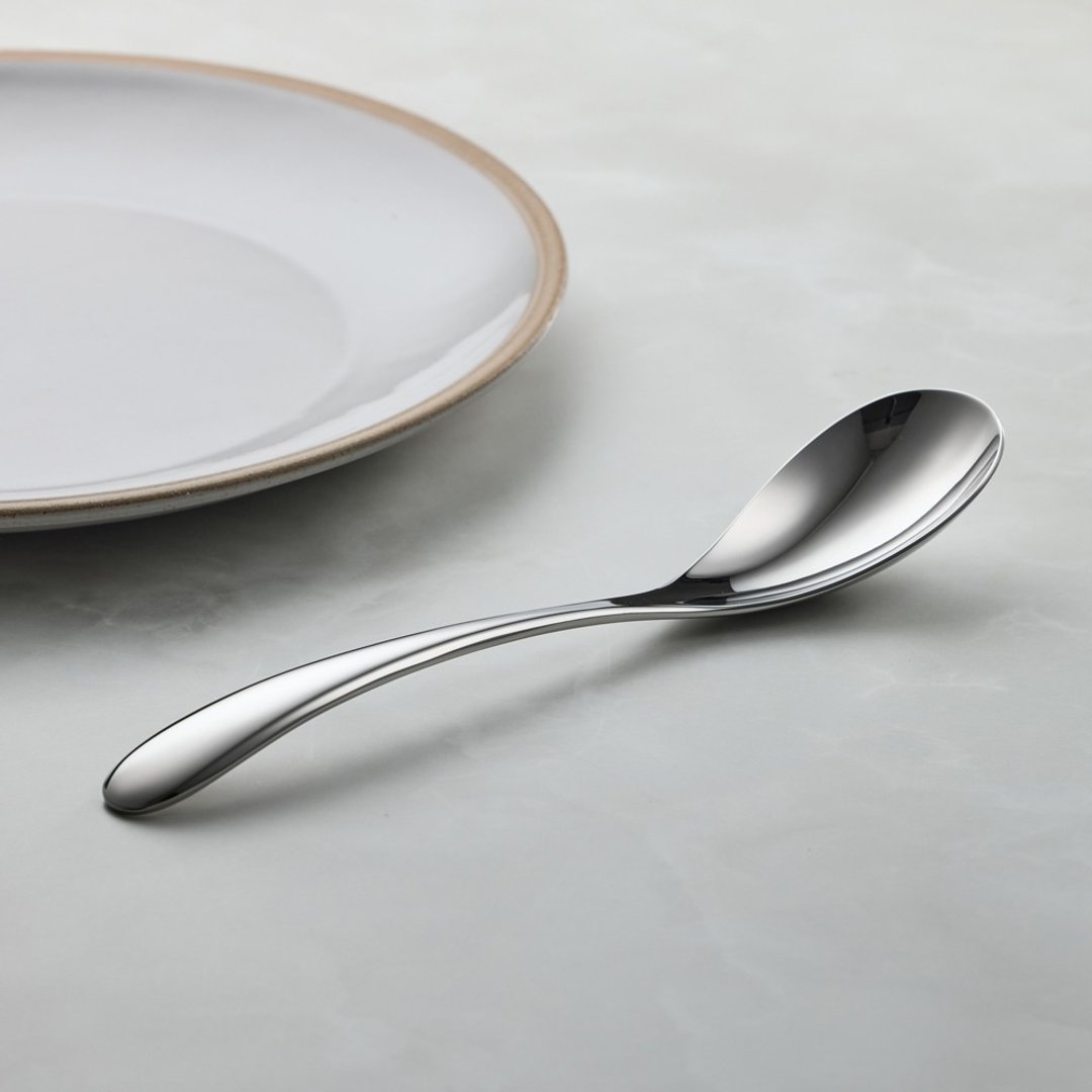 日本山崎金属 - HOME FESTA系列 - 不锈钢汤匙 (181 mm) - 餐刀/叉/匙组合 - 其他金属 银色