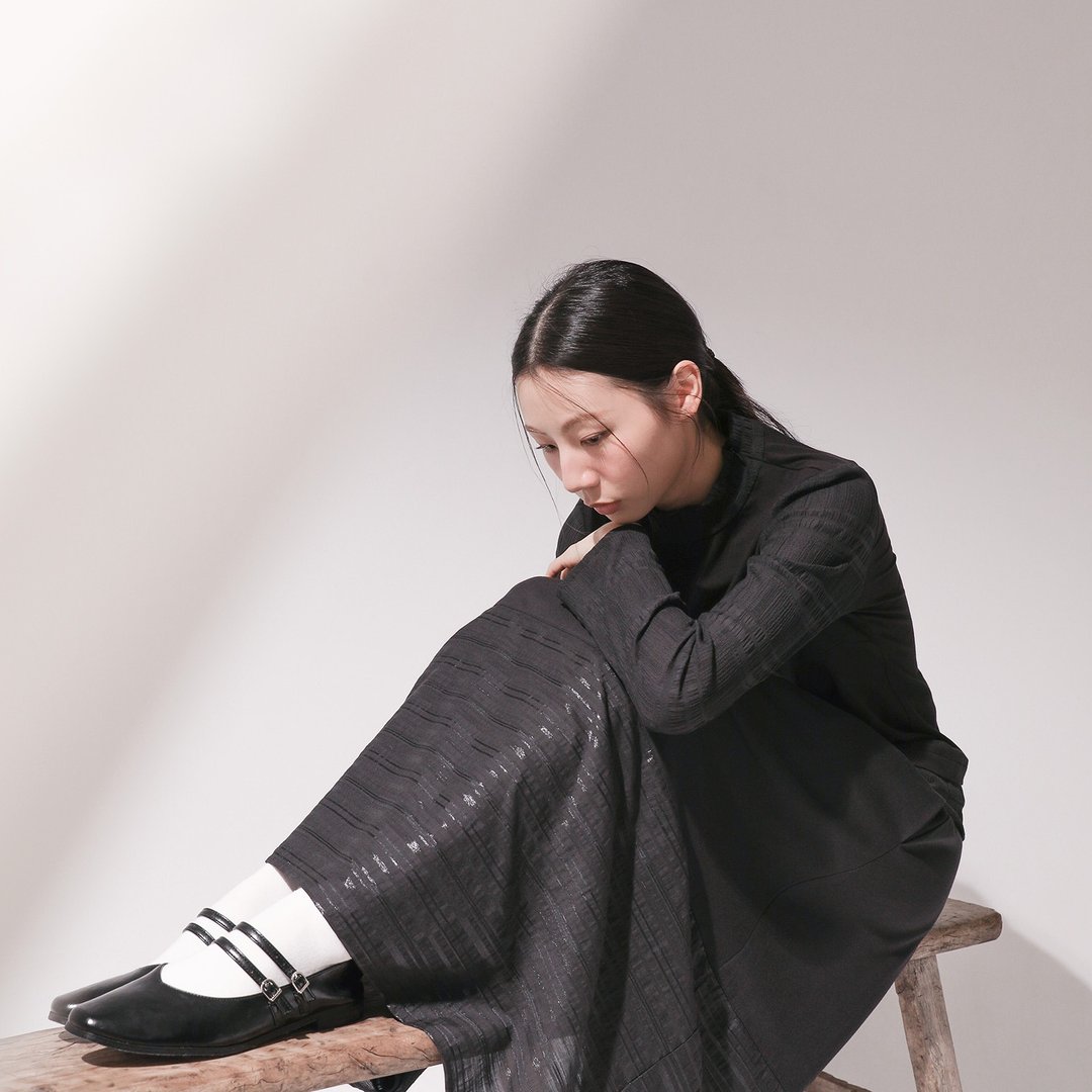 Whirling_周旋透视上衣_25AF001_黑 - 女装上衣 - 聚酯纤维 黑色