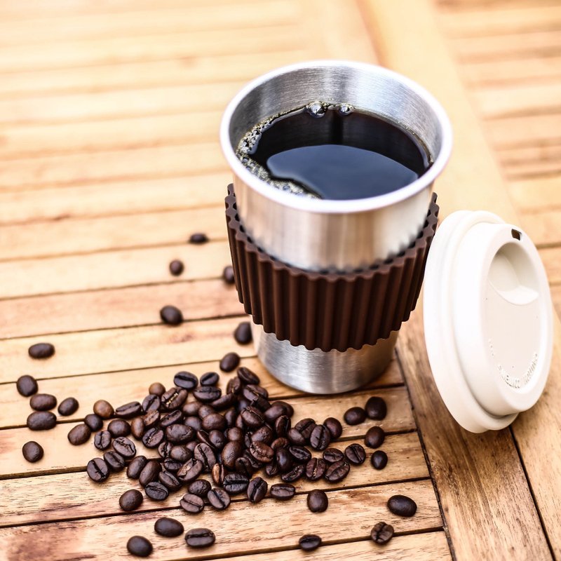 交换礼物我不是纸杯550ml-咖啡色 - 茶具/茶杯 - 其他金属 咖啡色