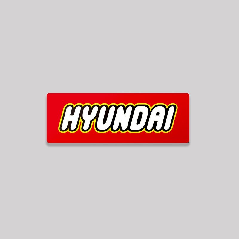 HYUNDAI/TOY/铝牌饰贴 SunBrother孙氏兄弟 - 贴纸 - 铝合金 红色