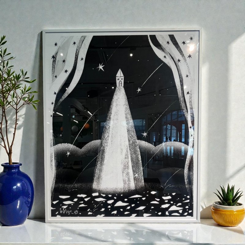 黯淡无光的星星 \ 艺术微喷复制画 \ 含框 - 海报/装饰画/版画 - 纸 多色