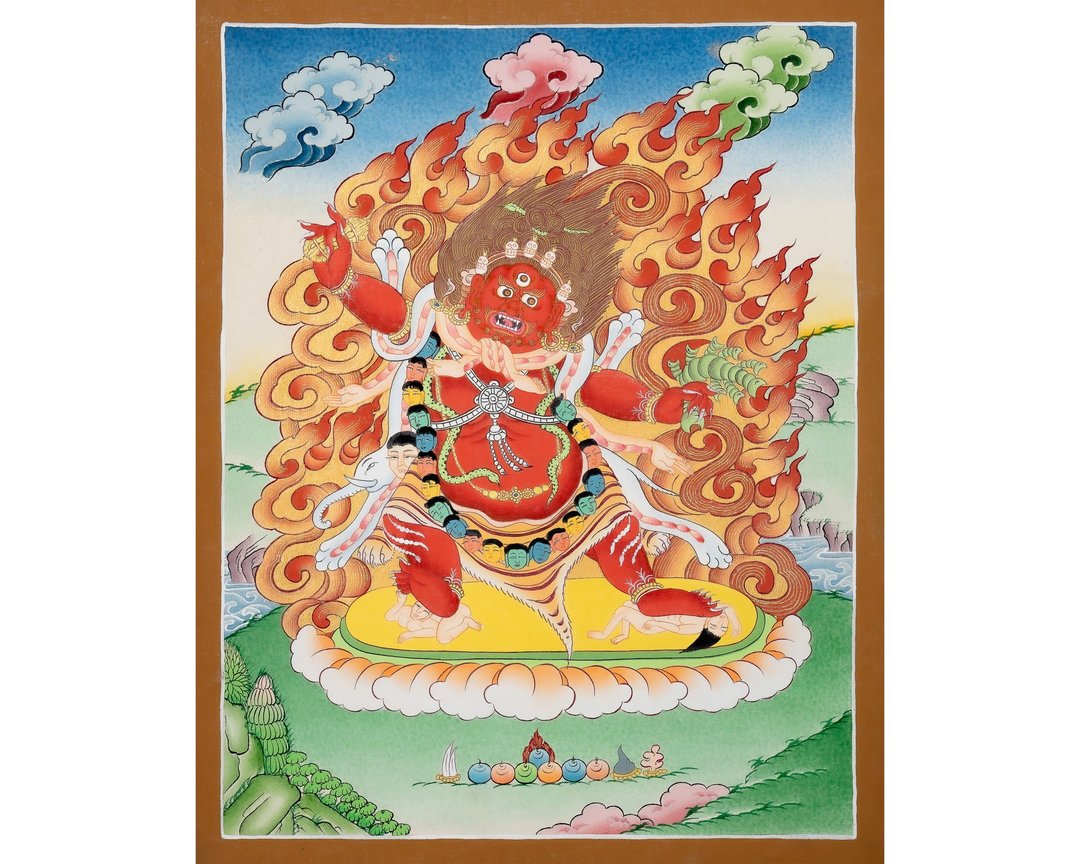 手工绘制金刚手唐卡 真正展现佛陀力量的守护者 - 墙贴/壁贴 - 其他材质 多色