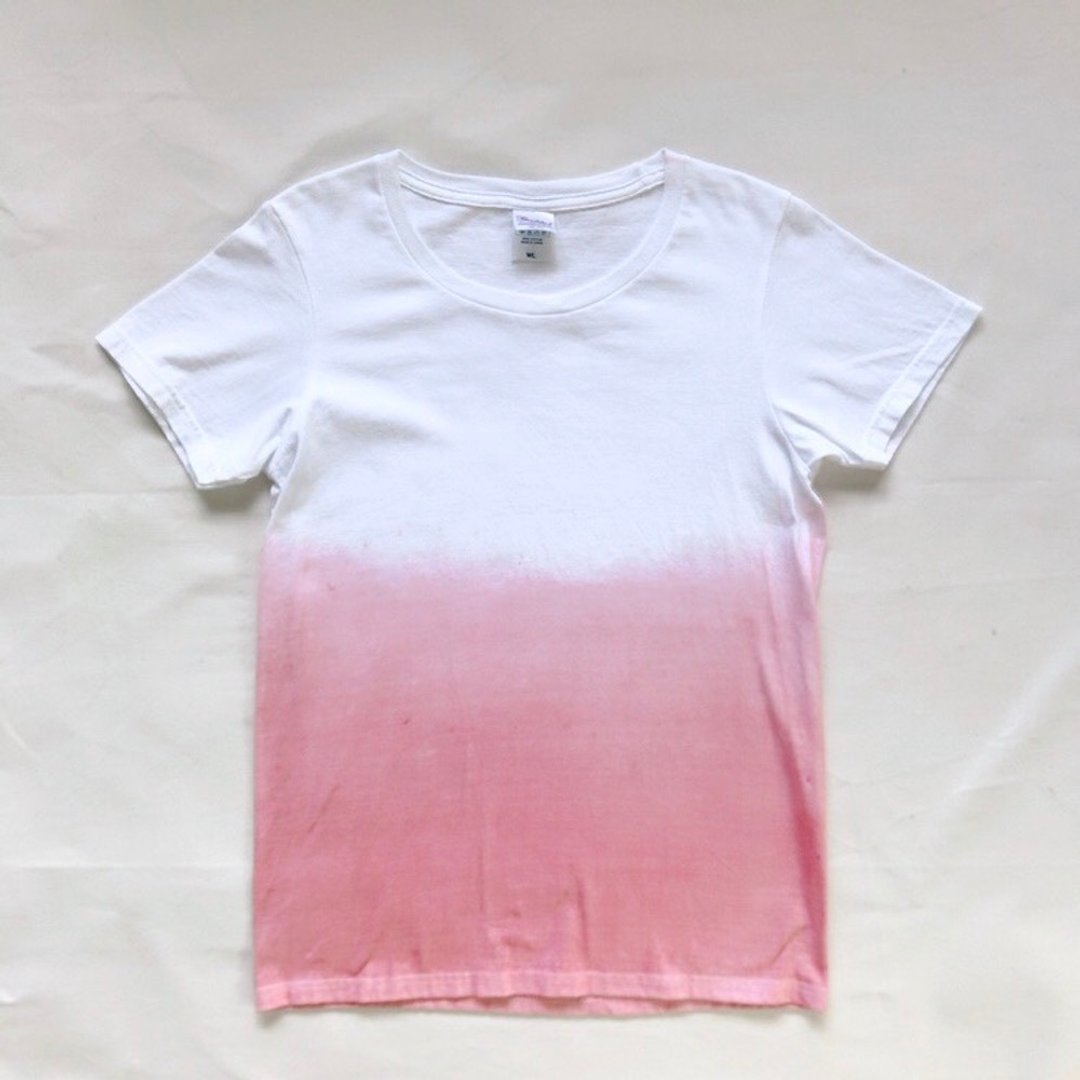 SUNSET TEE Mud dyed Mud dye - 女装 T 恤 - 棉 粉红色