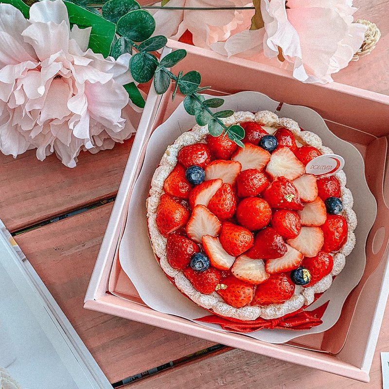 草莓季热卖商品│多茄米拉│草莓慕斯蛋糕(六寸) - 蛋糕/甜点 - 新鲜食材 红色