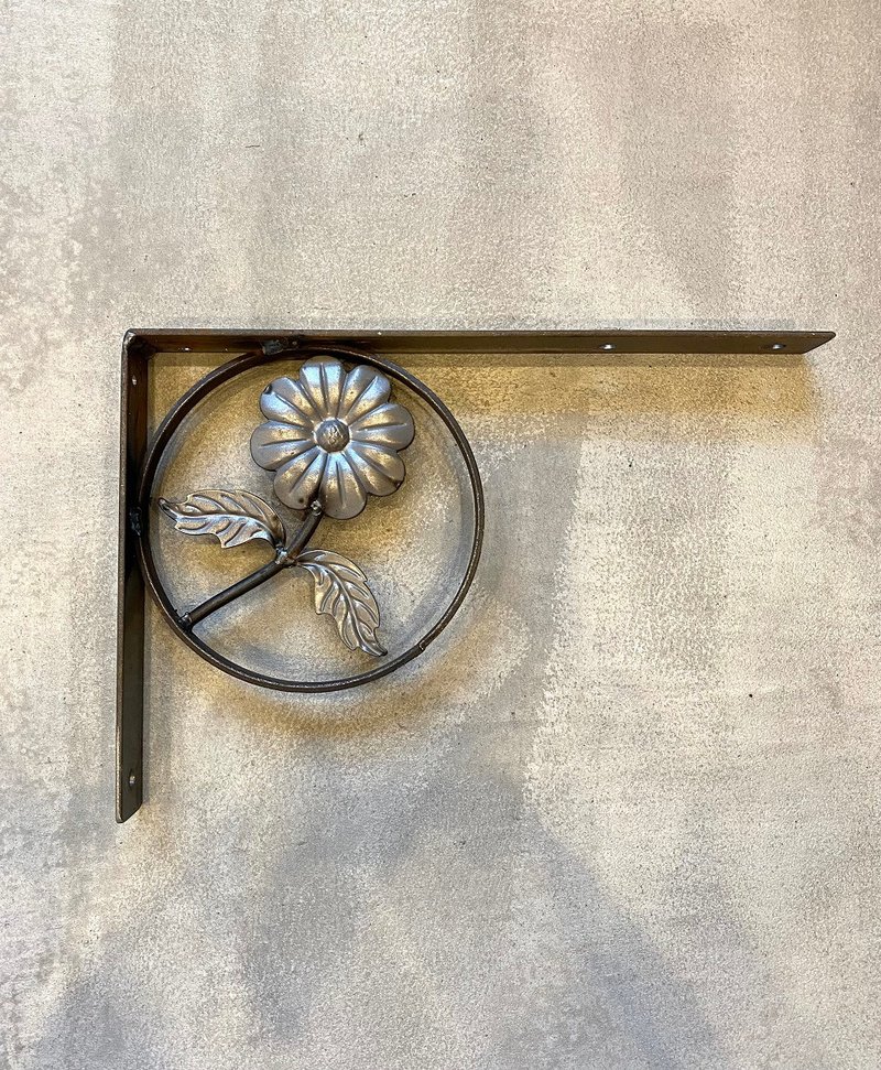 限量 FI-4 工业风铁制花卉装饰层板托架 L型支架 - 摆饰 - 其他金属 黑色