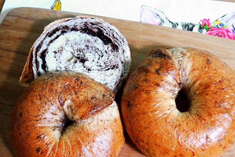 野生自培酵母手工贝果 大理石巧克力5入可店到店//可 - 面包/吐司 - 新鲜食材 