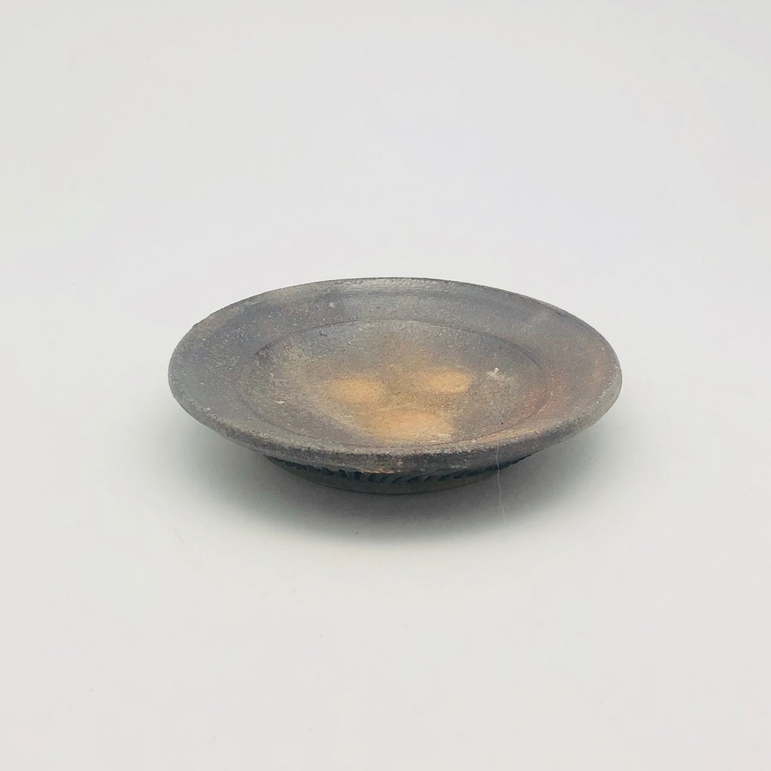 柴烧茶食小碟 - 浅碟/小碟子 - 陶 咖啡色