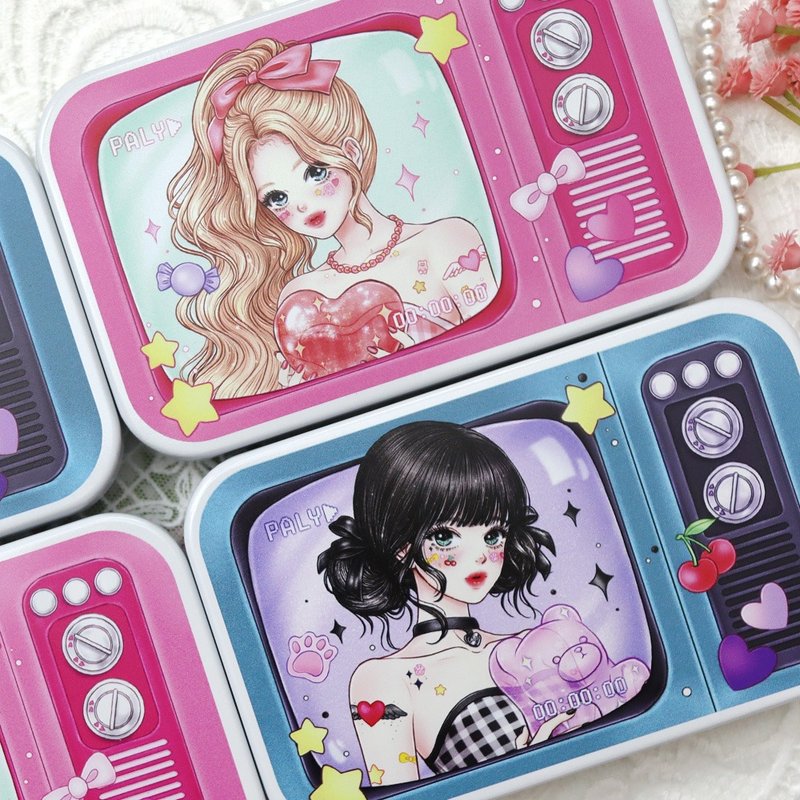 becky&candy (两款设计) 铁盒 (M) - 贴纸 - 其他金属 