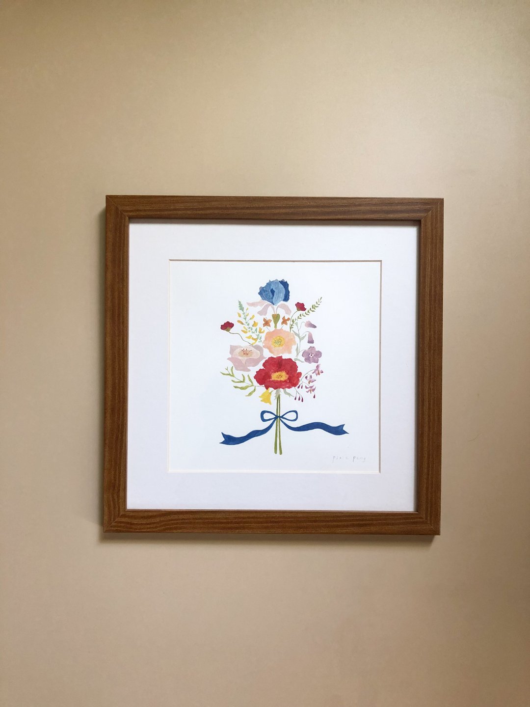 花束插画/挂画/含裱框 - 海报/装饰画/版画 - 纸 