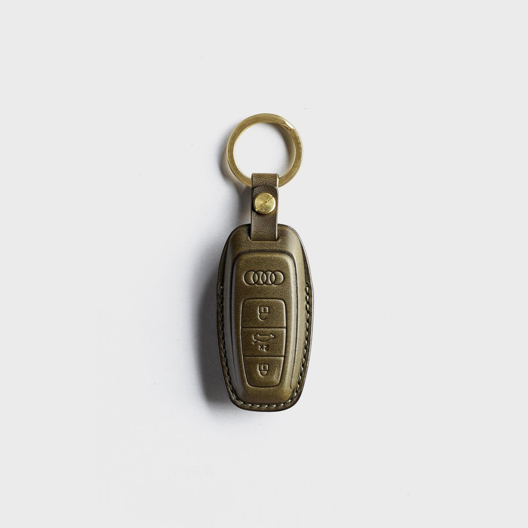 AUDI 汽车专用钥匙包 | 手工植鞣革定制－KEY COVER EA4 - 钥匙链/钥匙包 - 真皮 多色