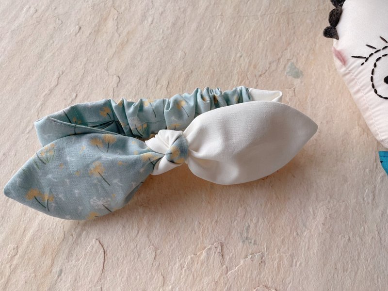 蒲公英的祝福。纯棉绑带式蝴蝶结宝宝发带 - 婴儿帽/发带 - 棉．麻 多色