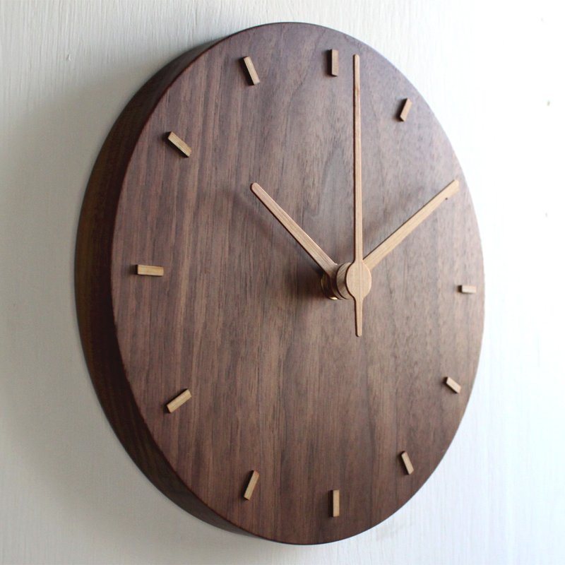 CLOCK_20 Classic 实木静音 挂钟 时钟 台湾限量手作 黑胡桃 - 时钟/闹钟 - 木头 咖啡色