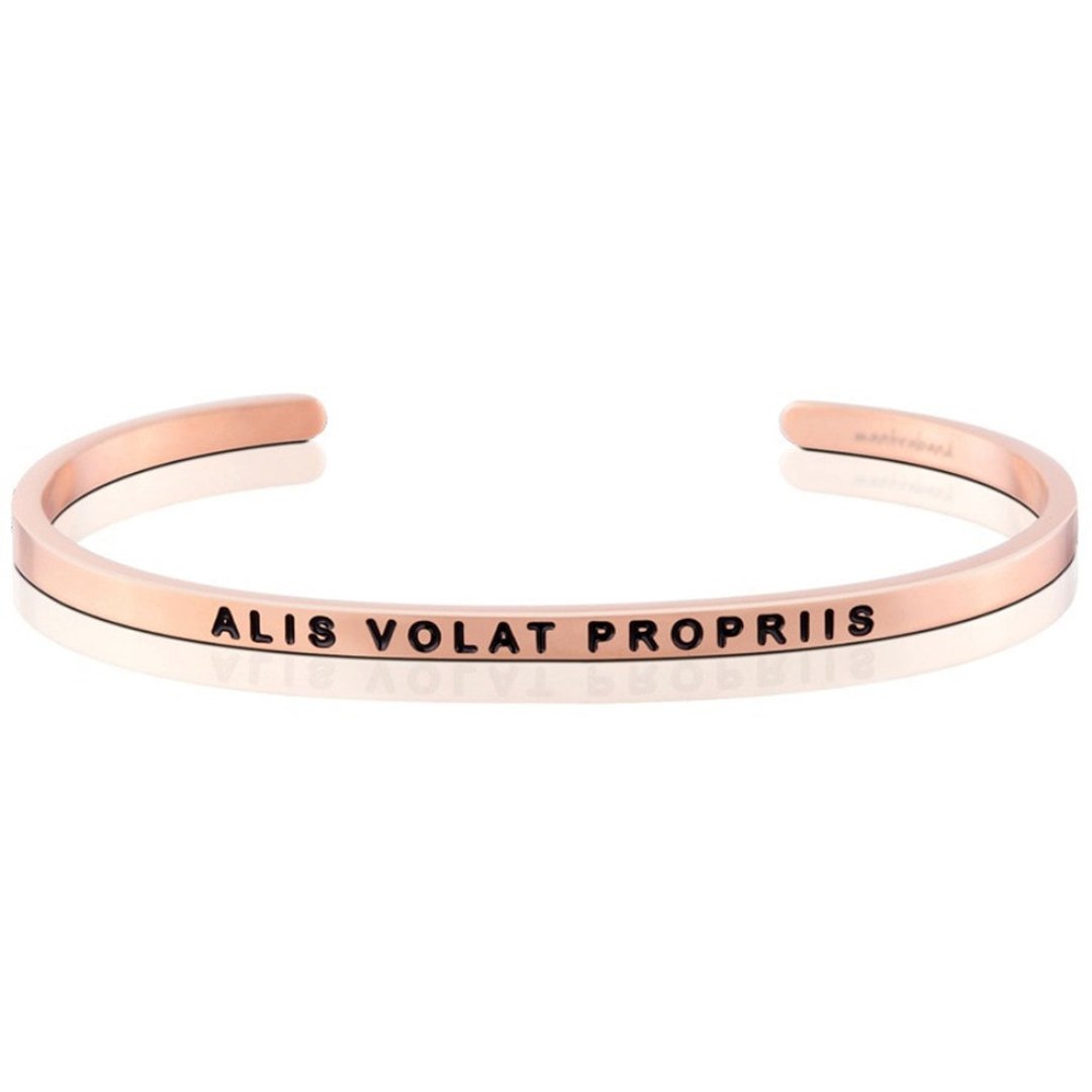 Mantraband悄悄话许愿手环- Alis Volat Propriis 展翅飞翔 - 手链/手环 - 其他金属 多色