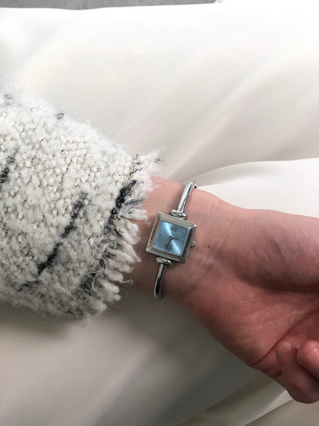 【 日本直送 名牌中古包 】GUCCI 古驰 手表 银色 方形 不锈钢 1900L vintage 古董 old jdyhs5 - 女表 - 不锈钢 银色