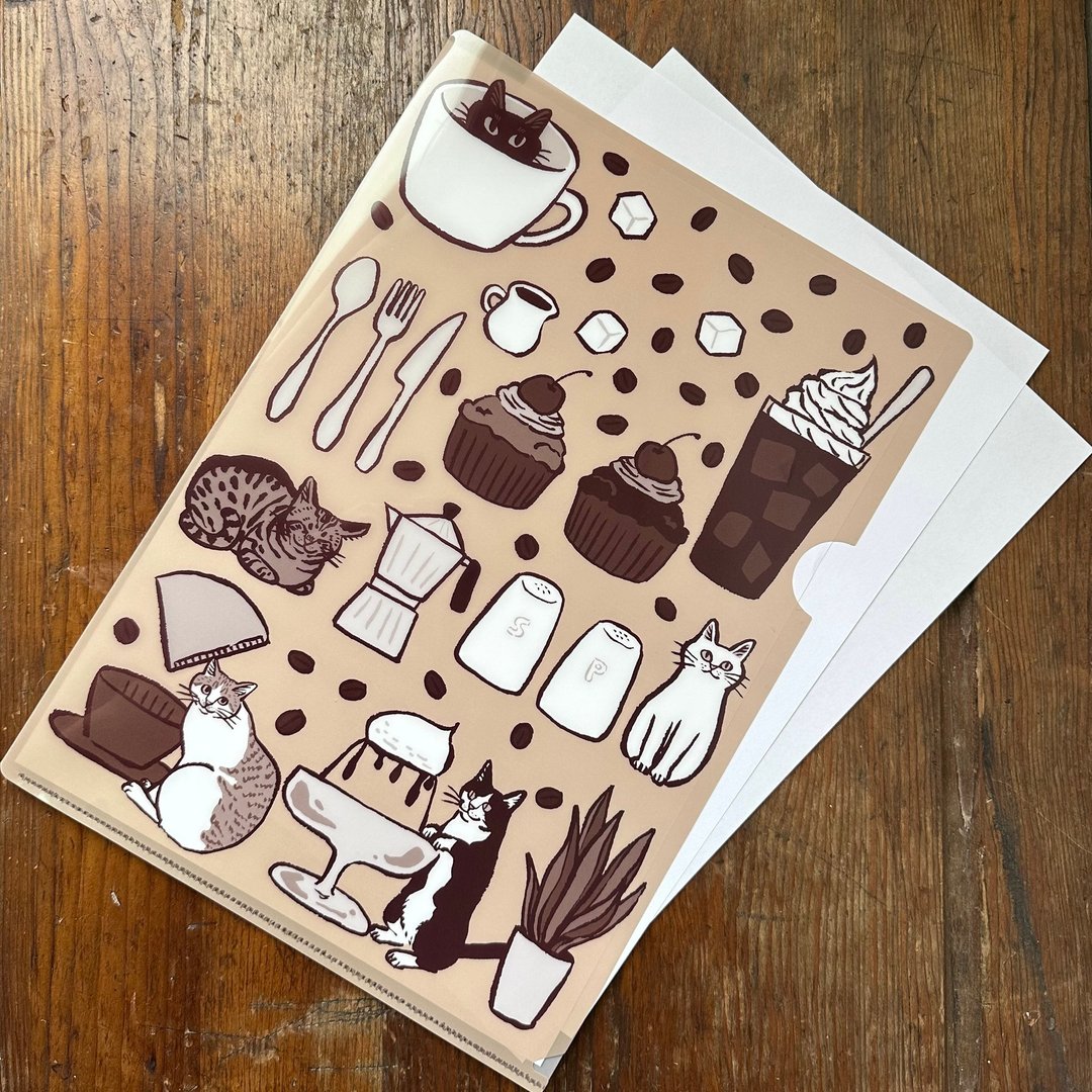 coffee house L型资料夹 - 文件夹/资料夹 - 塑料 咖啡色