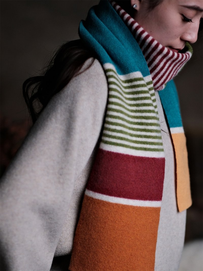 日系杂志风Robert Mackie针织複古围巾帽子手套苏格兰进口全羊毛 - 围巾/披肩 - 羊毛 多色
