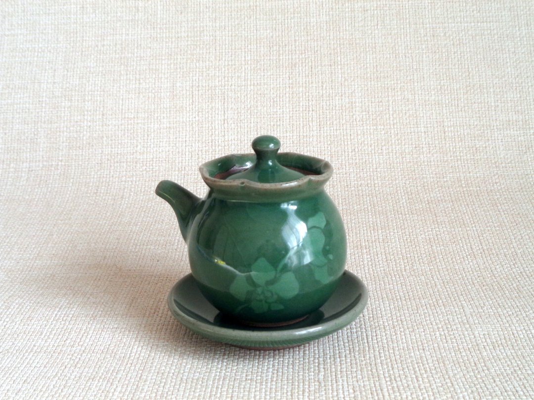 注器 兰花 a - 茶具/茶杯 - 陶 绿色