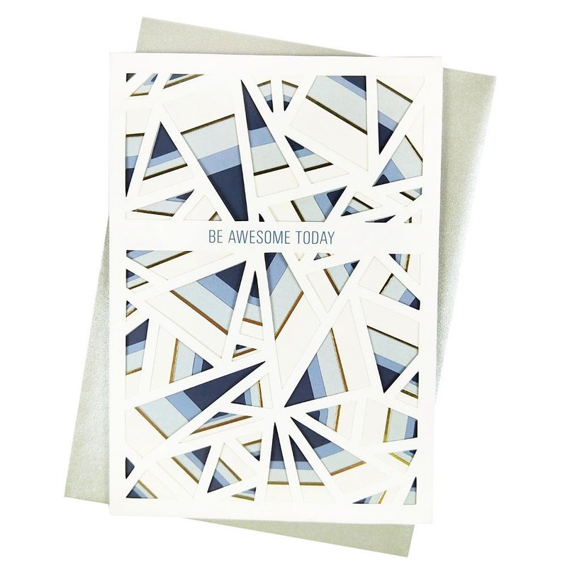 今天棒棒的(小瑕)【Up With Paper Luxe-立体切割卡片 多用途】 - 卡片/明信片 - 纸 蓝色