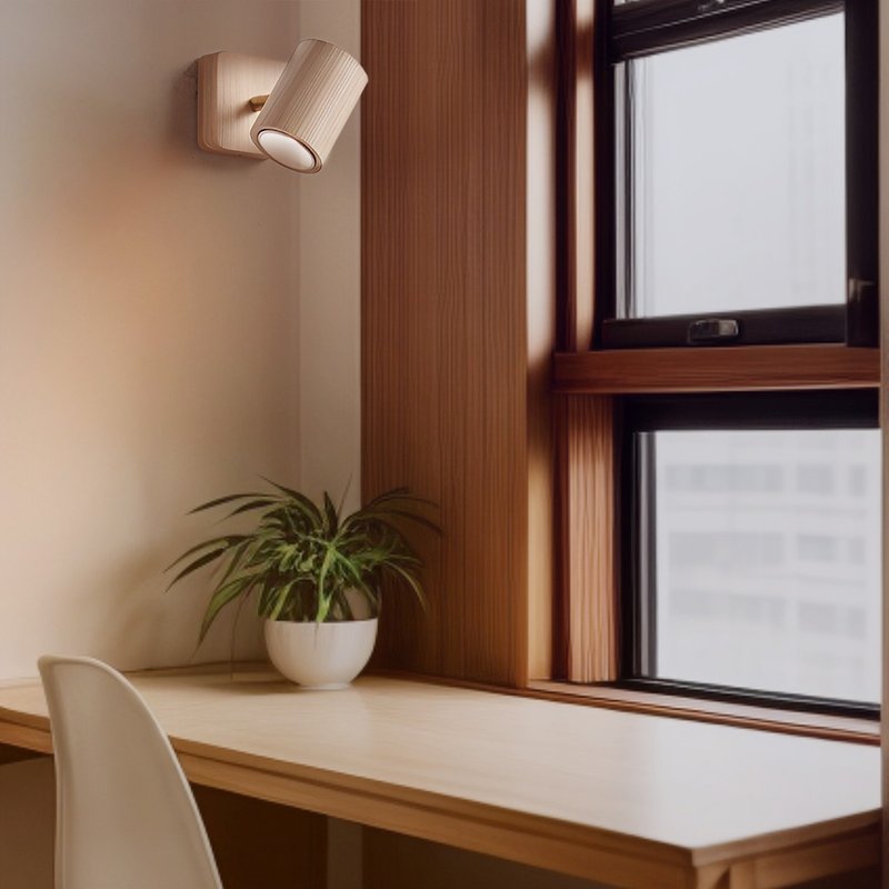 大正复古洋风 北美梣木壁灯 原木 职人手作 色温三段切换 221LW - 灯具/灯饰 - 木头 卡其色