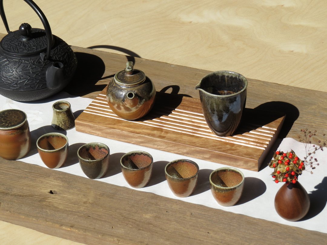 HO MOOD 解构系列—手作 原木茶盘 - 杯垫 - 木头 咖啡色