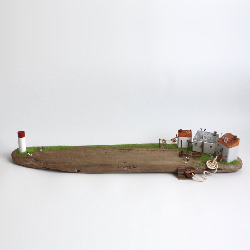 漂流木装饰品 - 潮声与海鸥 - W819 - 摆饰 - 木头 