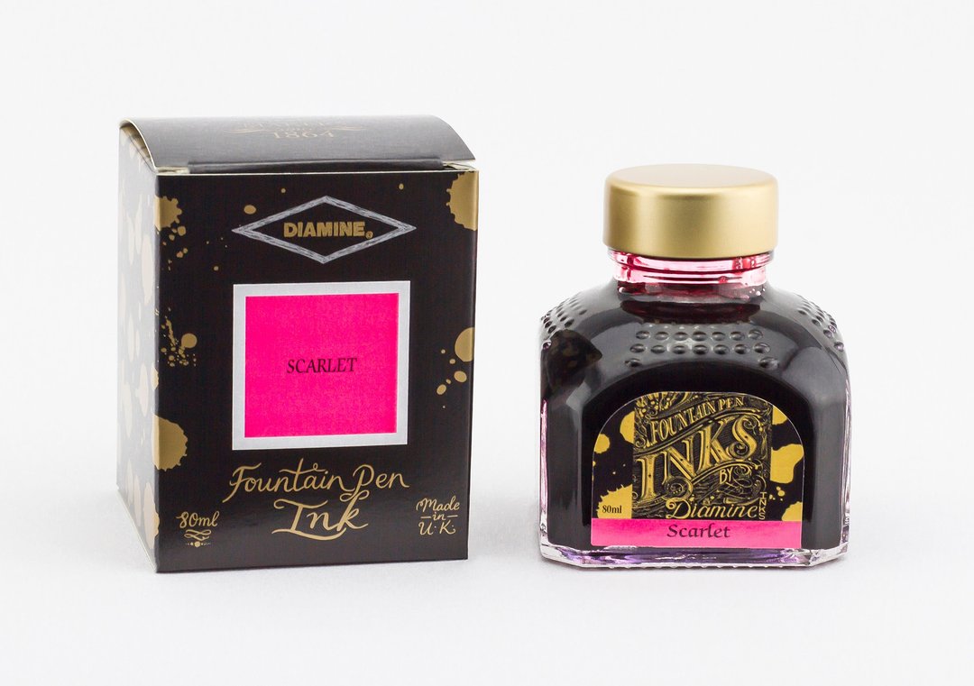 Diamine Scarlet 钢笔墨水 - 墨水 - 玻璃 粉红色
