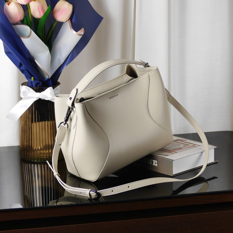 MONIQUE 手提包 Alexis M Handbag - Cream 乳白 - 手提包/手提袋 - 真皮 白色