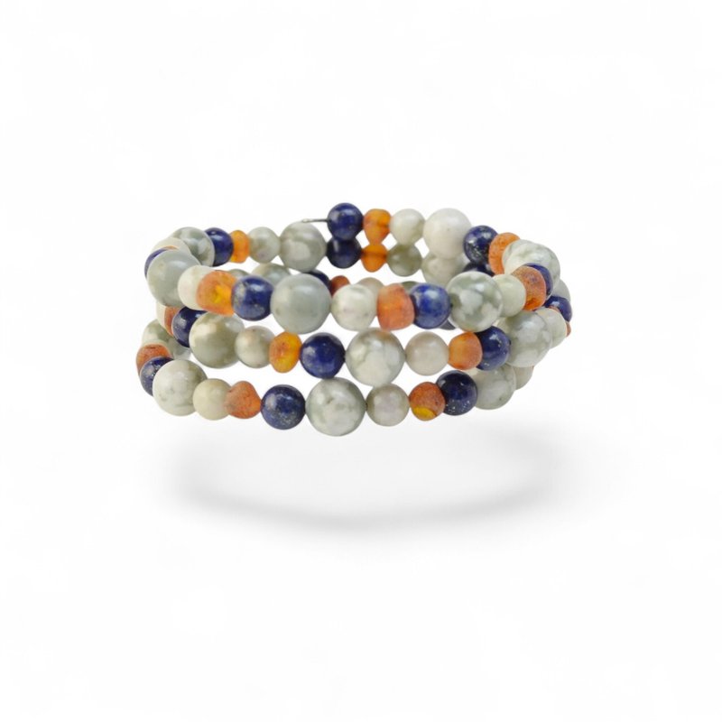 波罗的海琥珀珠手链  宝石生日礼物 VV38 - 手链/手环 - 宝石 多色