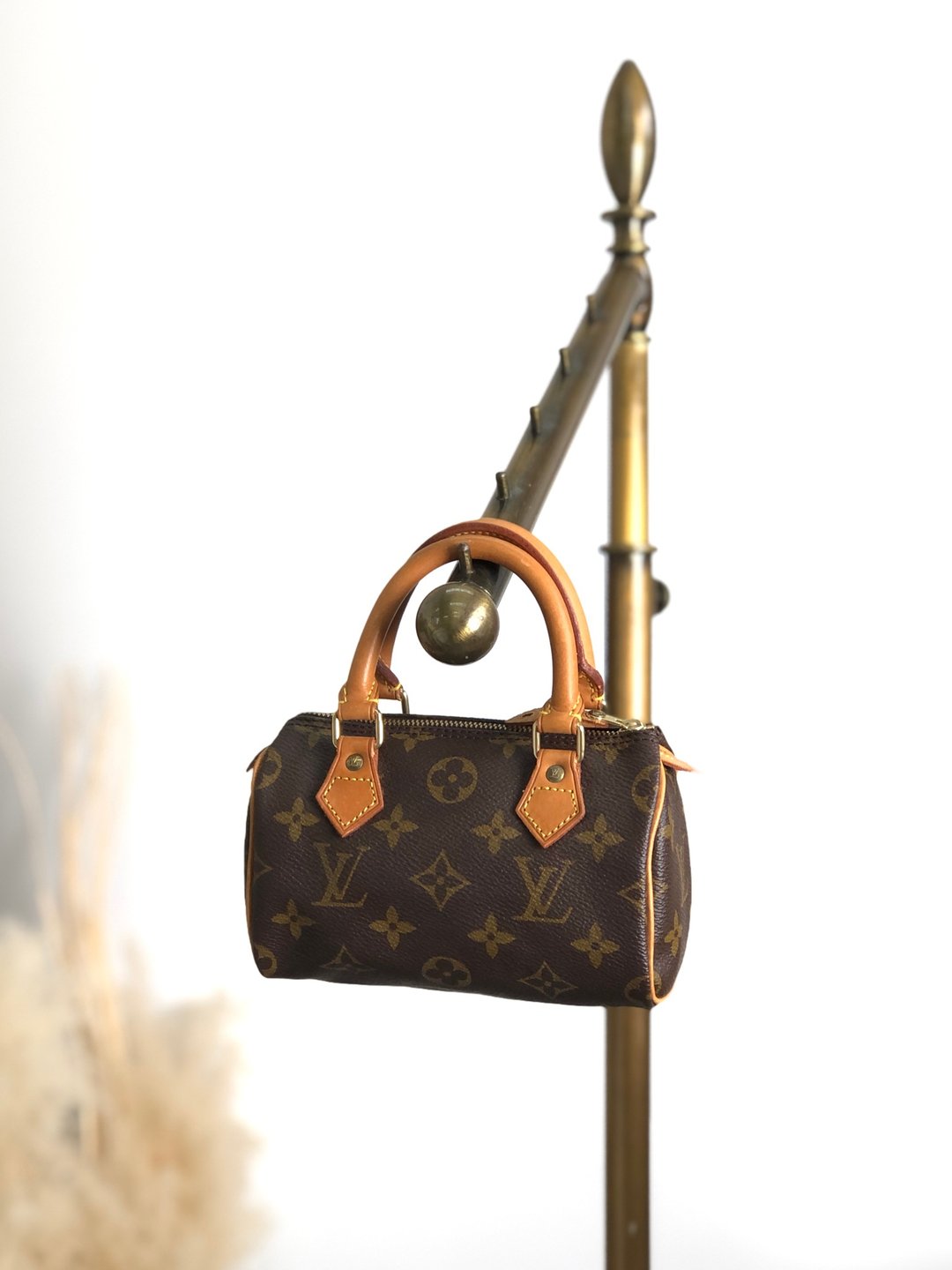 【日本直送，二手包装】LOUIS VUITTON Monogram 手提包棕PVC 皮革 Mini Speedy Mini Boston Old 6izjyz - 手提包/手提袋 - 防水材质 咖啡色