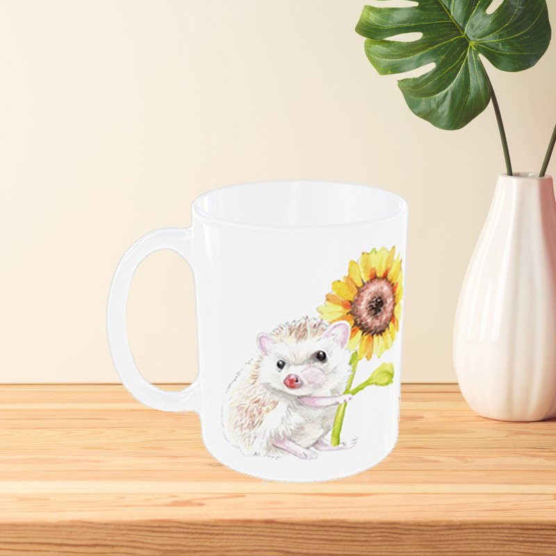 刺猬马克杯/咖啡杯 情人礼物 可定制 | 宠物 纪念 - 咖啡杯/马克杯 - 其他材质 