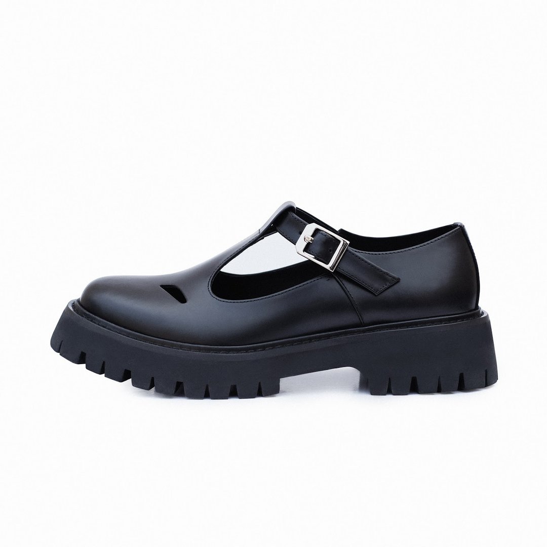 BLACK PLATFORM MARY-J - 其他女款皮鞋 - 真皮 黑色