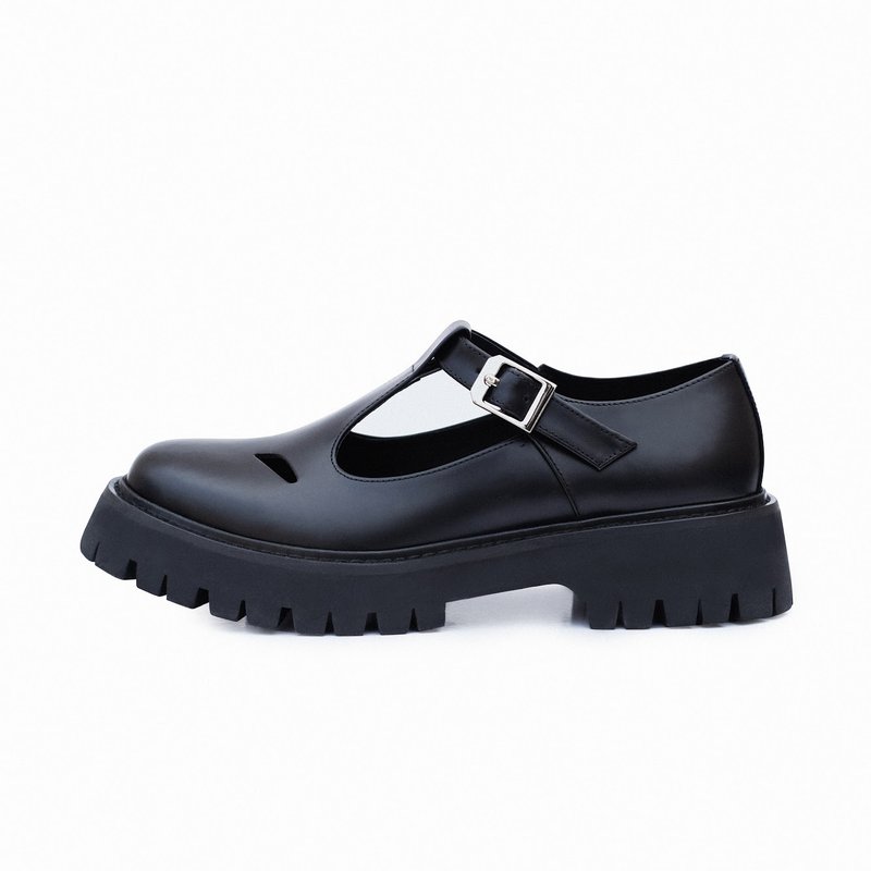 BLACK PLATFORM MARY-J - 其他女款皮鞋 - 真皮 黑色