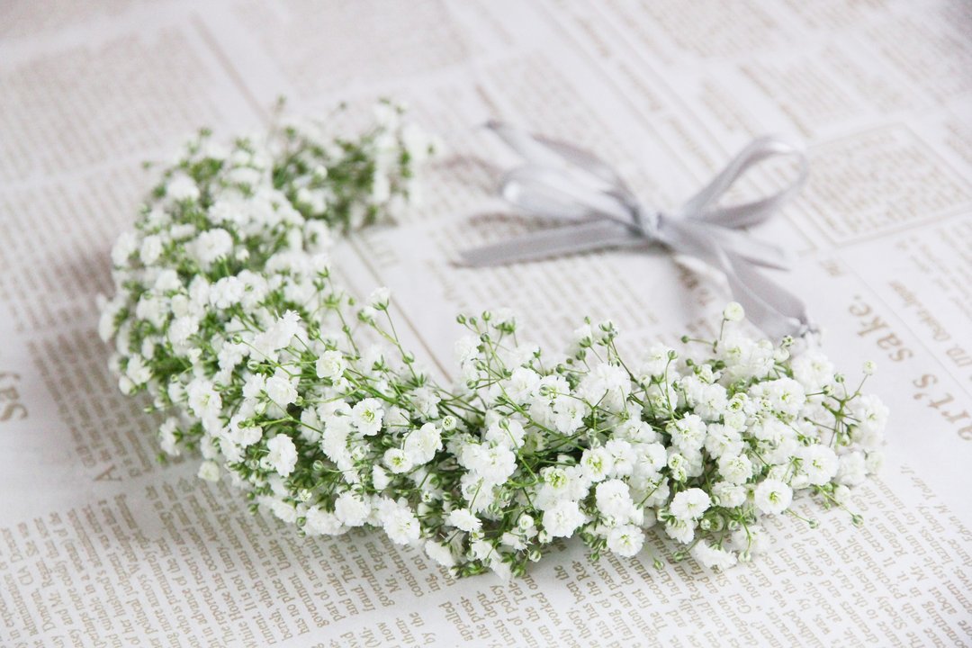 │生花花冠││♥Baby Breath花圈花冠♥  ♪可定制化♪ - 植栽/盆栽 - 植物．花 白色