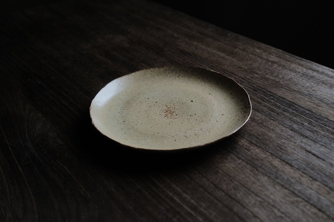 和煦・栎・不规则的盘 - 盘子/餐盘/盘架 - 陶 卡其色