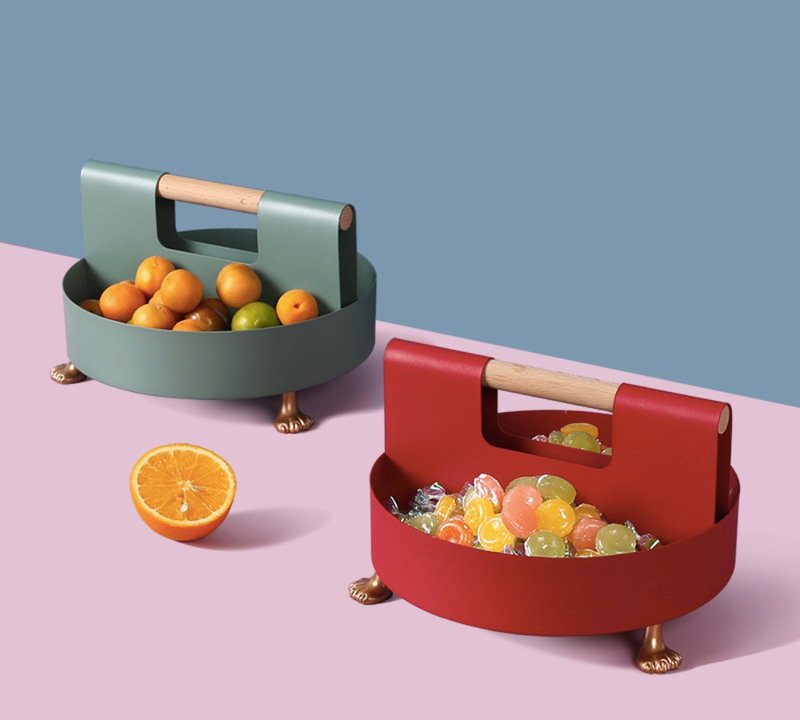 可愛貓腳 多功能手提收纳盒 桌面杂物整理盒 - 置物架/篮子 - 其他金属 多色