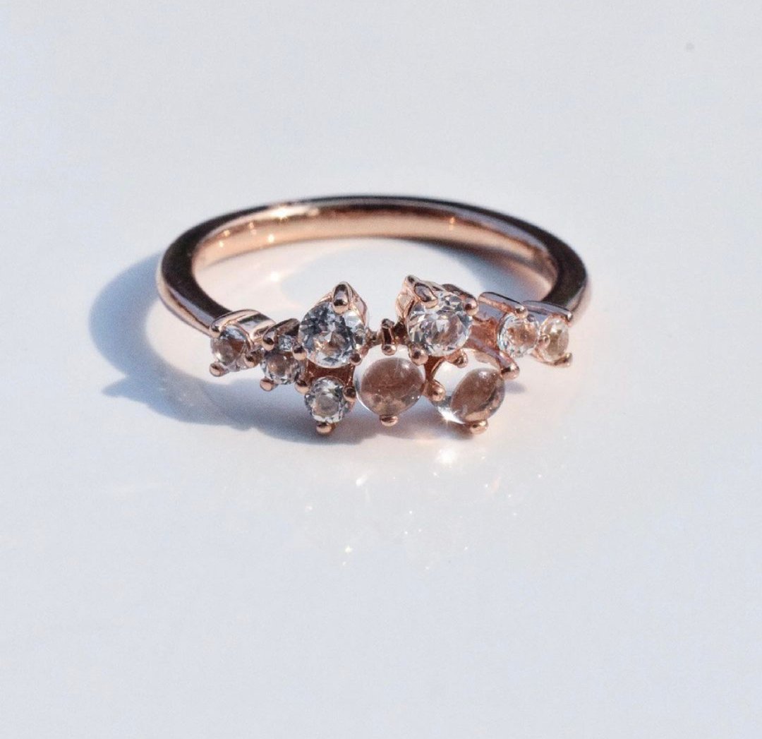 Gemstone Ring #minimsignature R407 - 戒指 - 纯银 