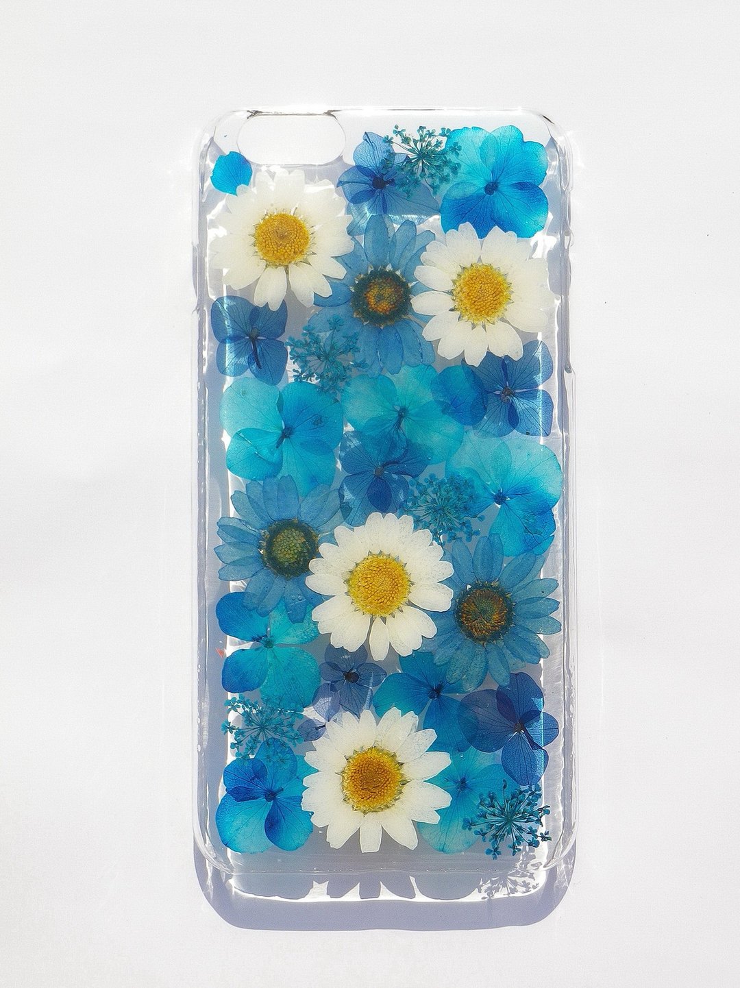 Anny's workshop手作押花手机保护壳，争艳 (蓝色款) - 手机壳/手机套 - 塑料 蓝色