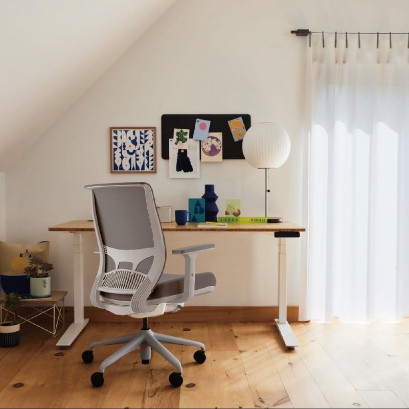 iChair 白框 3D扶手 人体工学椅 - 椅子/沙发 - 尼龙 白色