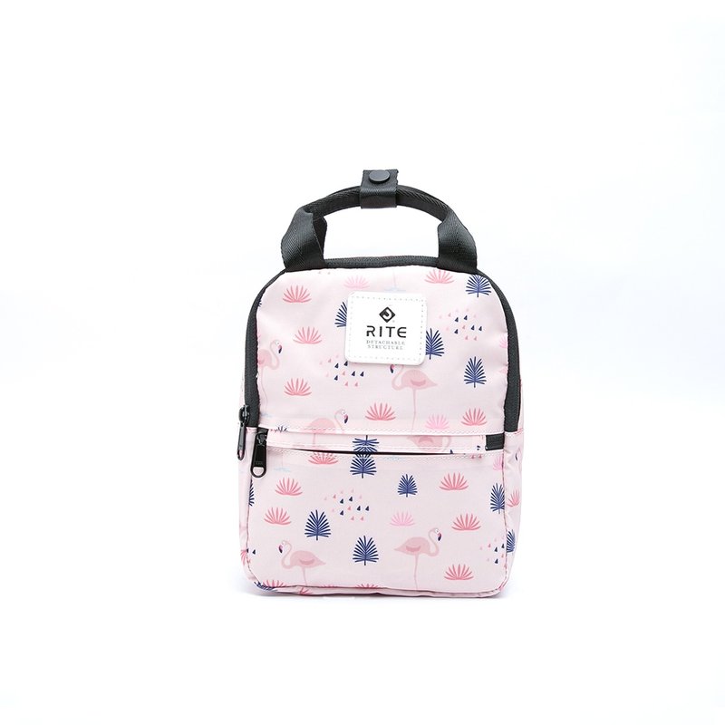 【RITE】乐游系列 -两用迷你后背包-娇娇鹤 - 后背包/双肩包 - 防水材质 粉红色