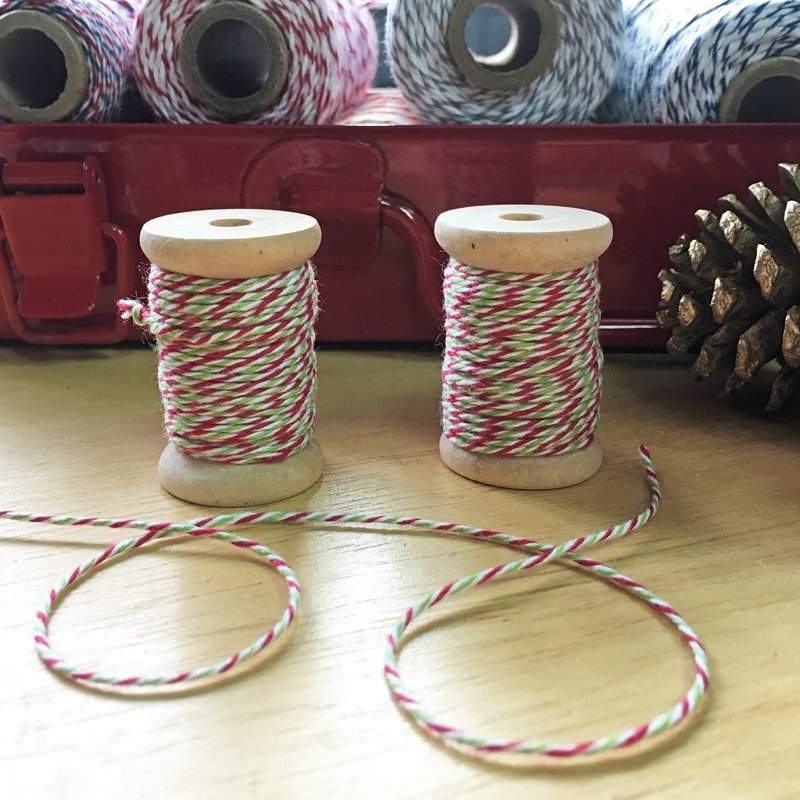 美国进口 Divine Twine 三色棉线-木轴分装10码【Holiday】圣诞节 - 编织/刺绣/羊毛毡/裁缝 - 棉．麻 多色