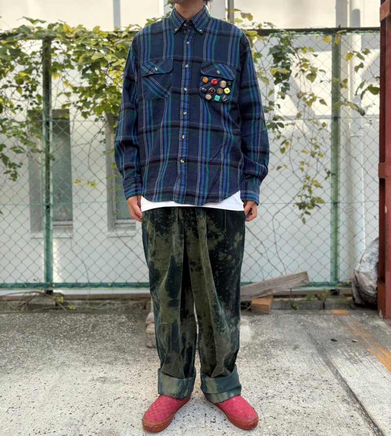 装饰法兰绒衬衫 - 男装衬衫 - 压克力 