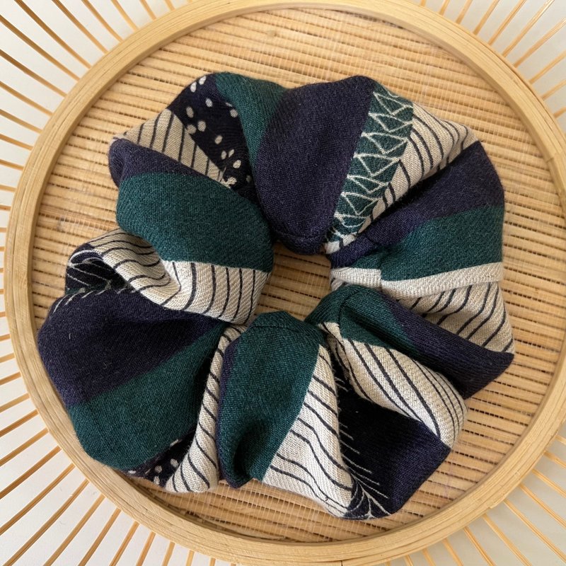 绿线条大肠发圈 - 发饰 - 棉．麻 